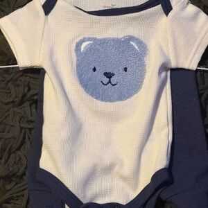 Dreamgro 0–3M Bear Waffle Onesie & Pants Set